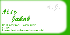 aliz jakab business card